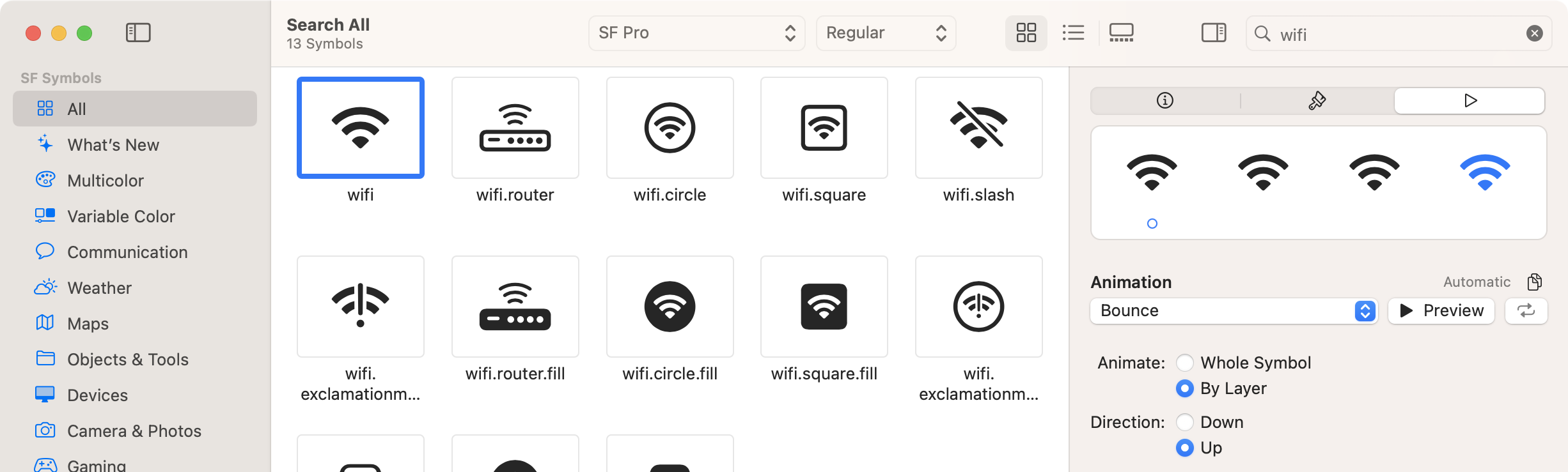 SF Symbols Animation Inspector SF Symbols Animation Inspector