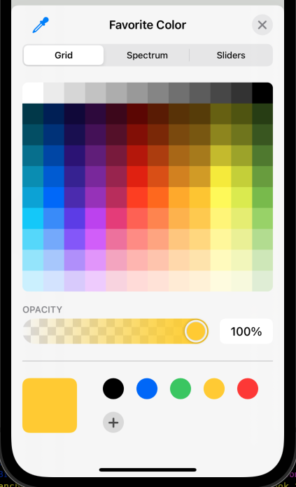 SwiftUI ColorPicker after tap SwiftUI ColorPicker after tap