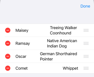 SwiftUI List with Delete and Move SwiftUI List with Delete and Move