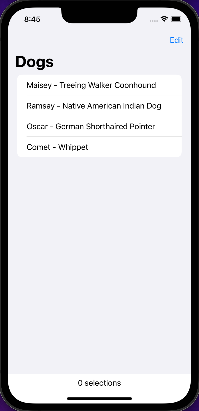 SwiftUI List with Selection Before SwiftUI List with Selection Before