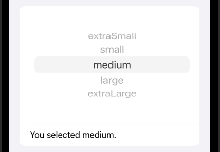 SwiftUI Picker wheel SwiftUI Picker wheel
