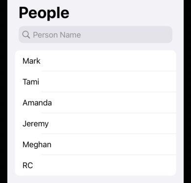 SwiftUI Search SwiftUI Search