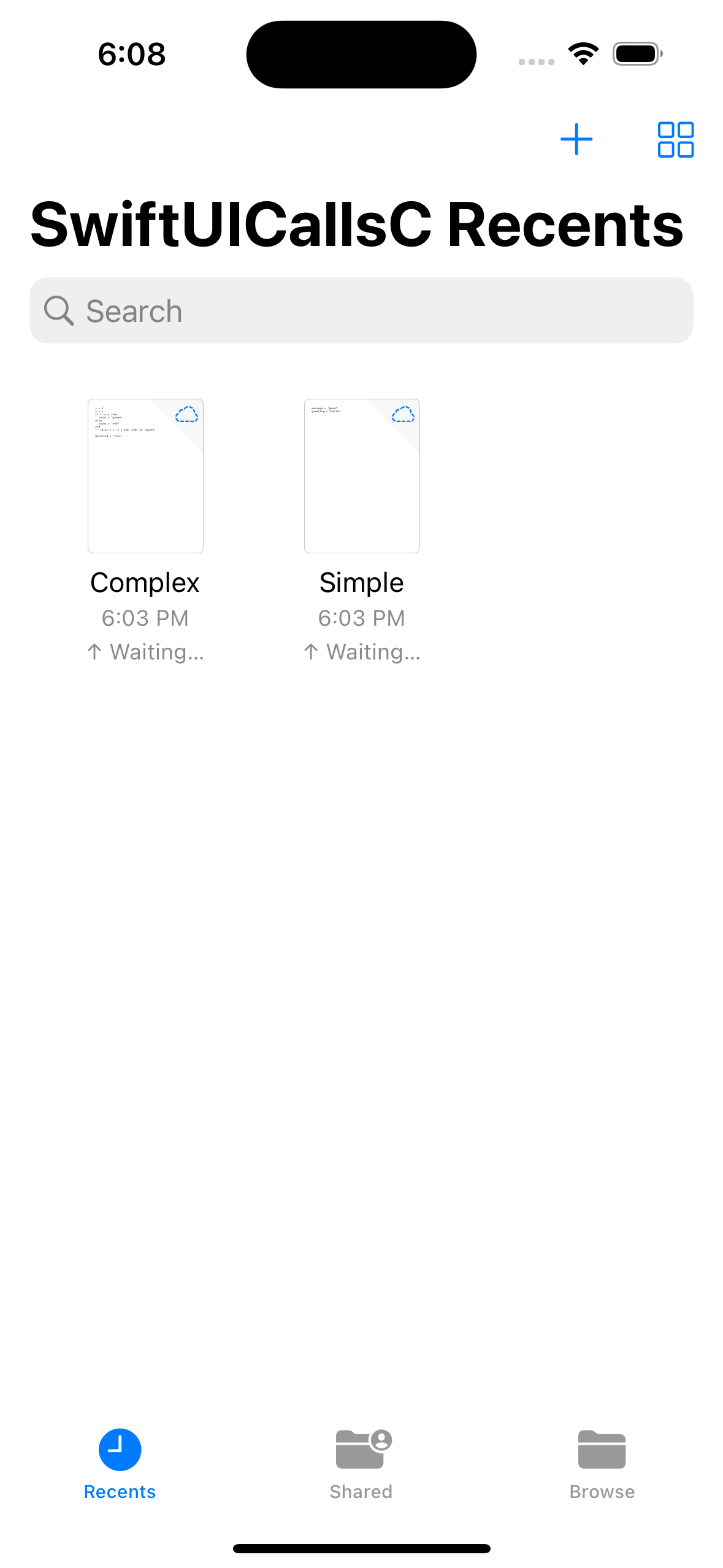 SwiftUI Document-Based App Recents