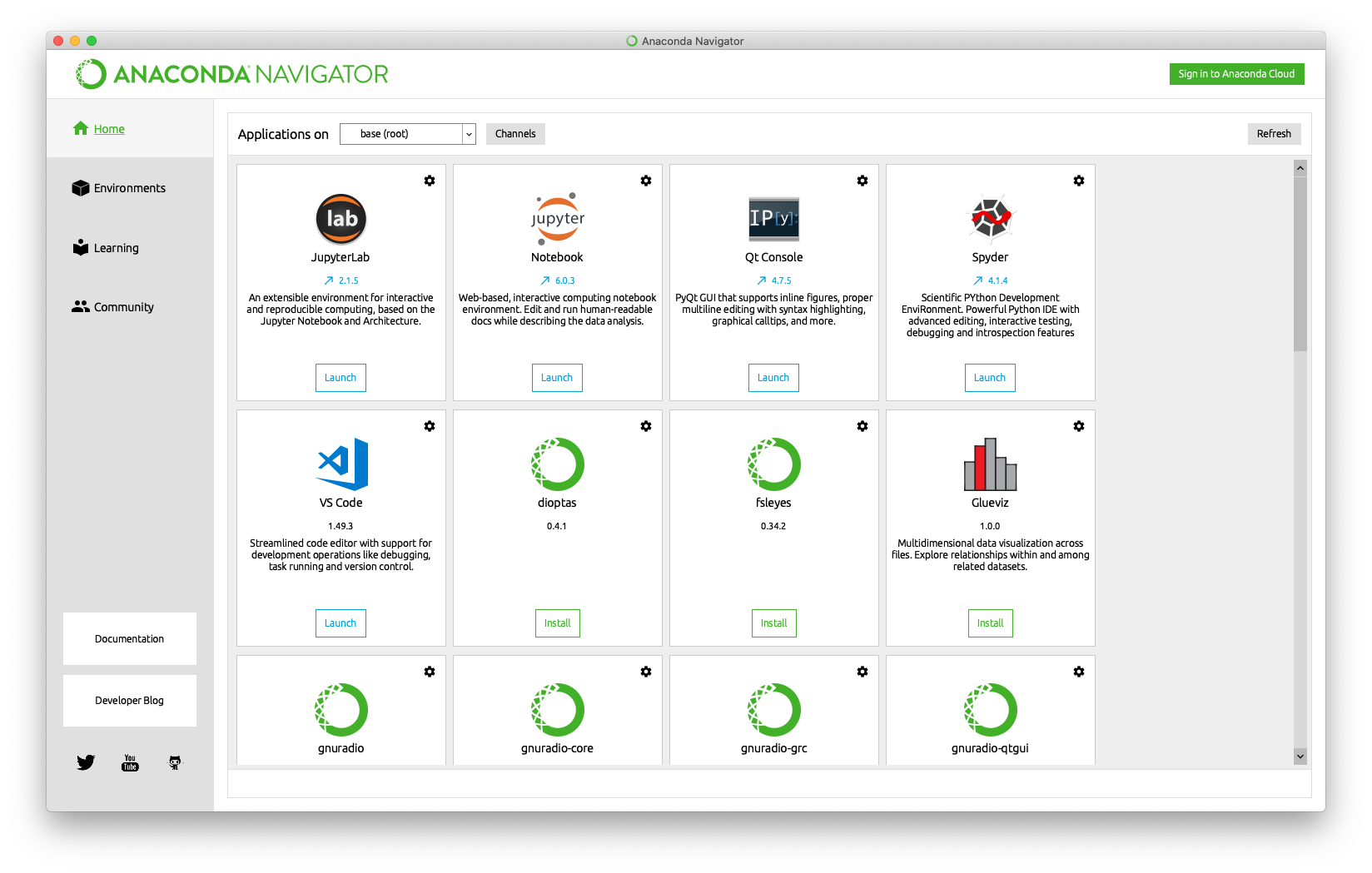 anaconda-navigator-home-tab