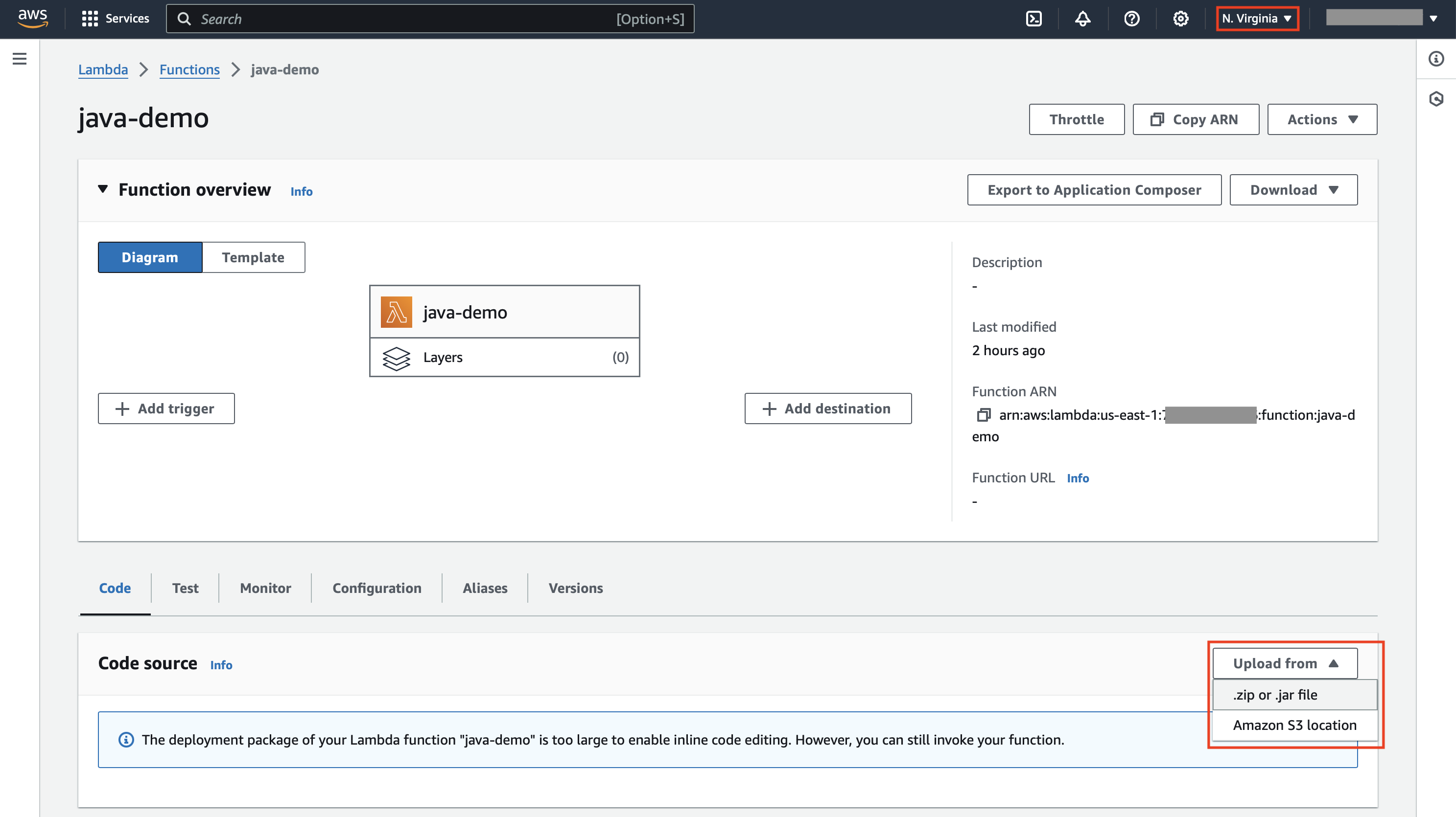 AWS Lambda code upload #1