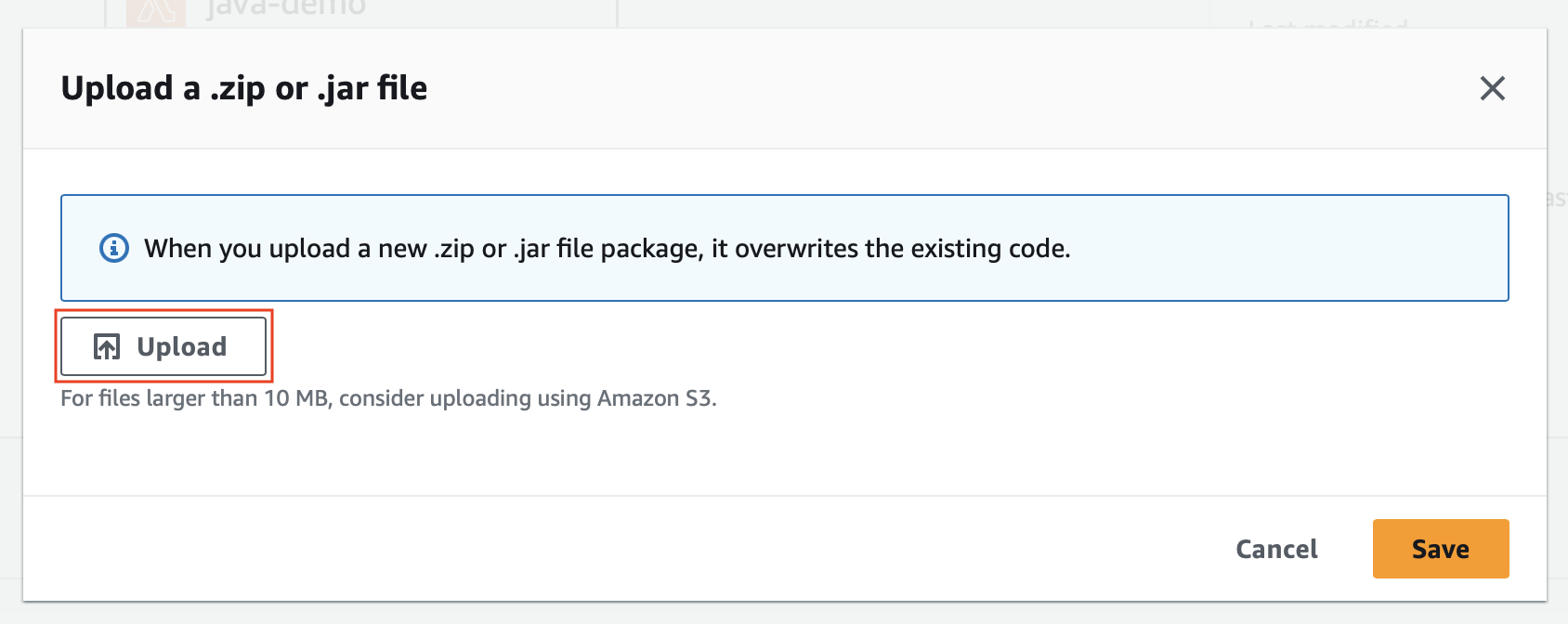 AWS Lambda code upload #2