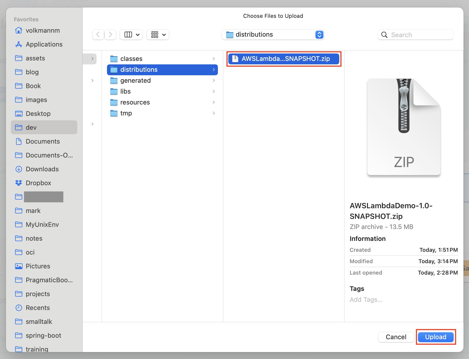 AWS Lambda code upload #3