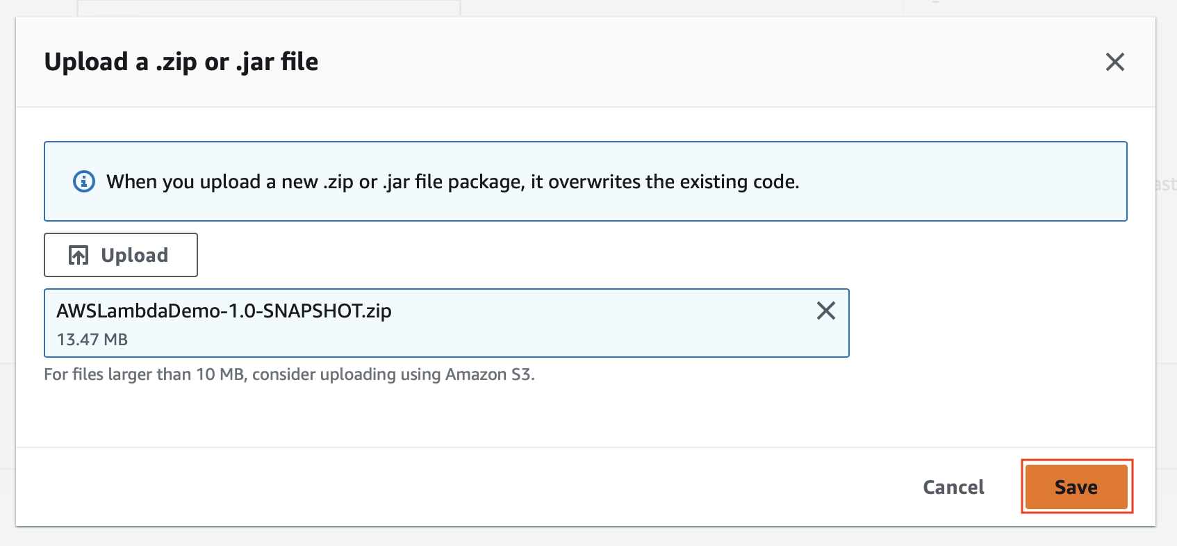 AWS Lambda code upload #4