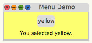 Cuis SelectionMenu selected