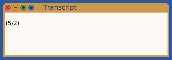 Cuis Transcript window
