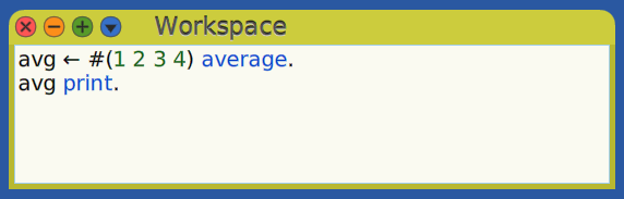 Cuis Workspace window