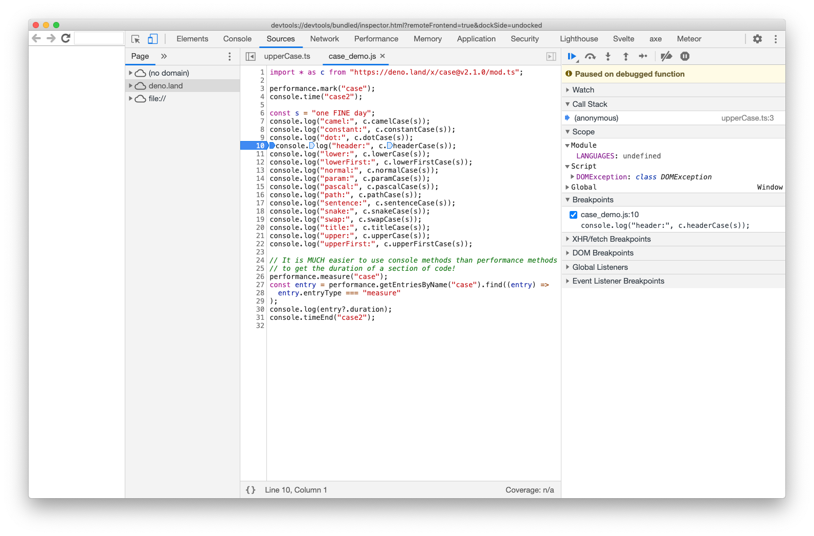 Chrome debugger window #2