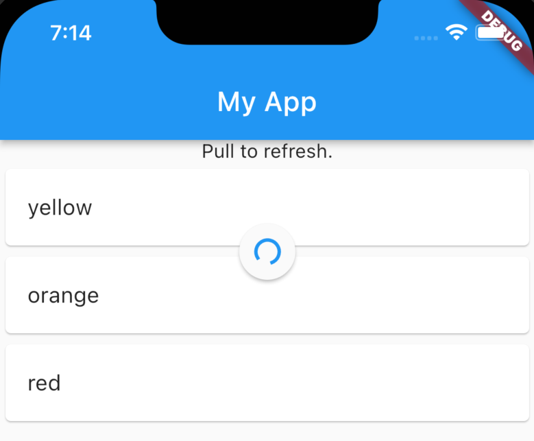 Flutter RefreshIndicator