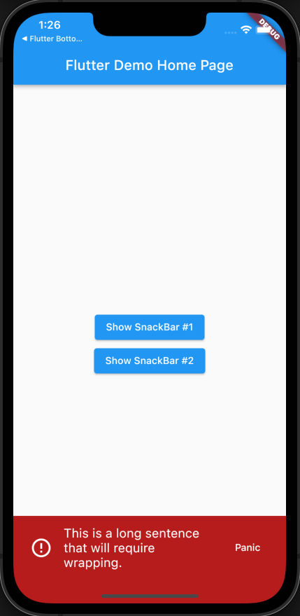 Flutter SnackBar Flutter SnackBar
