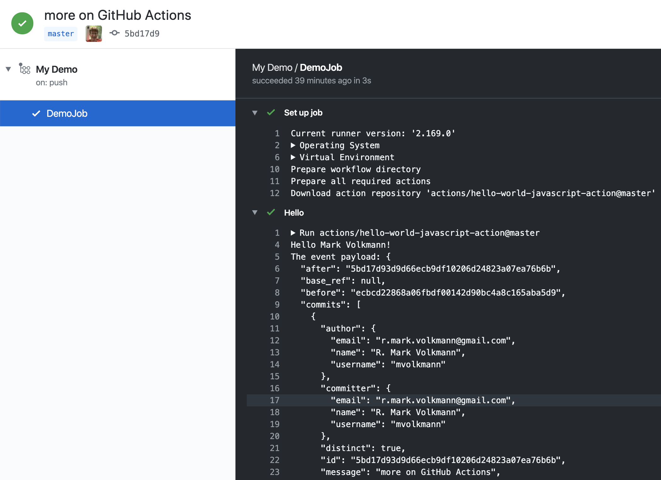 GitHub Actions web UI #1