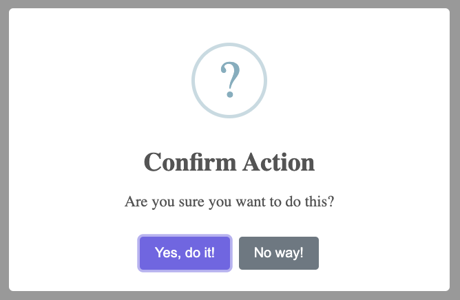 htmx hx-confirm with sweetalert2