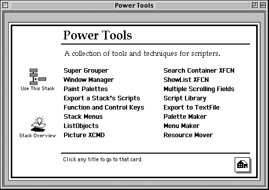 HyperCard Power Tools