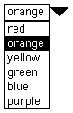 HyperCard color dropdown expanded
