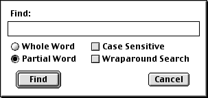 HyperCard Find dialog