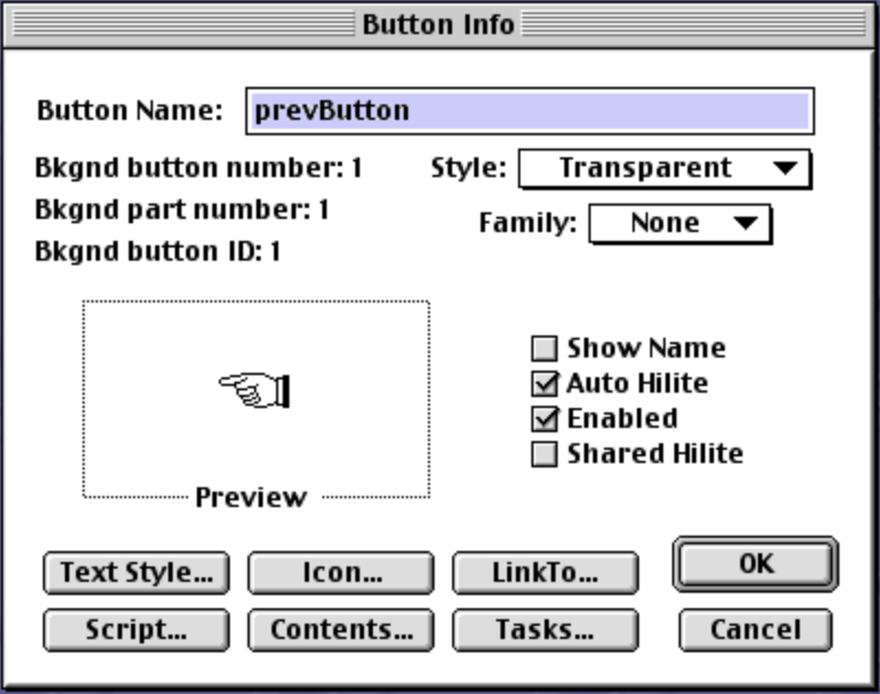 HyperCard Previous Button