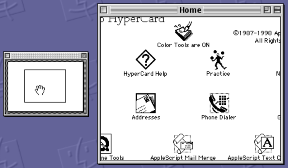 HyperCard Scroll Window