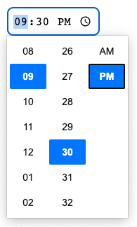 input type time input type time