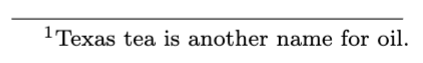 LaTeX footnote