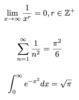 LaTeX limits, sums, and integrals