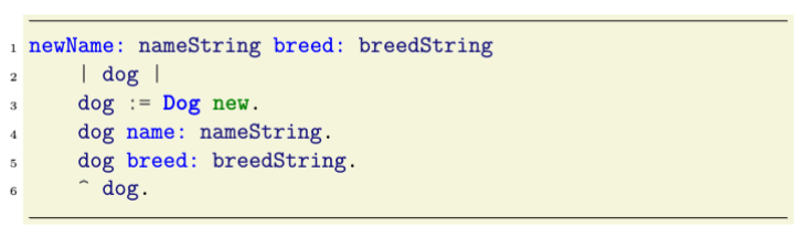 LaTeX minted Smalltalk code