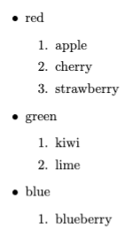 LaTeX nested lists