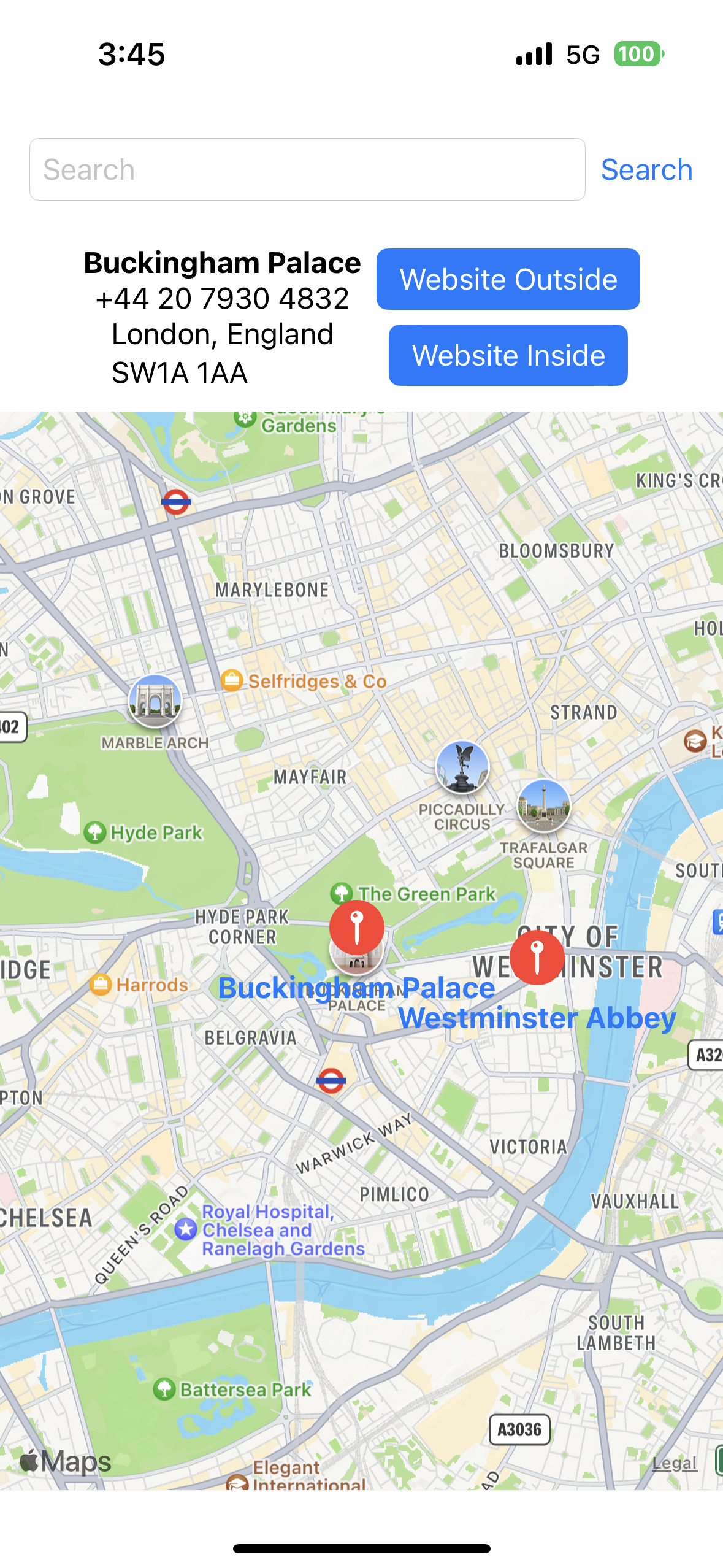 MapKit Selected Place