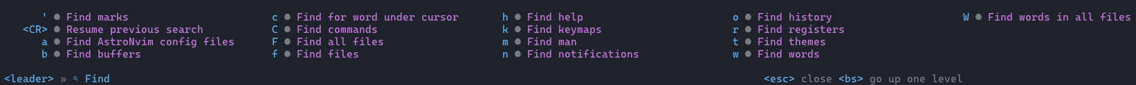 which-key <leader>f