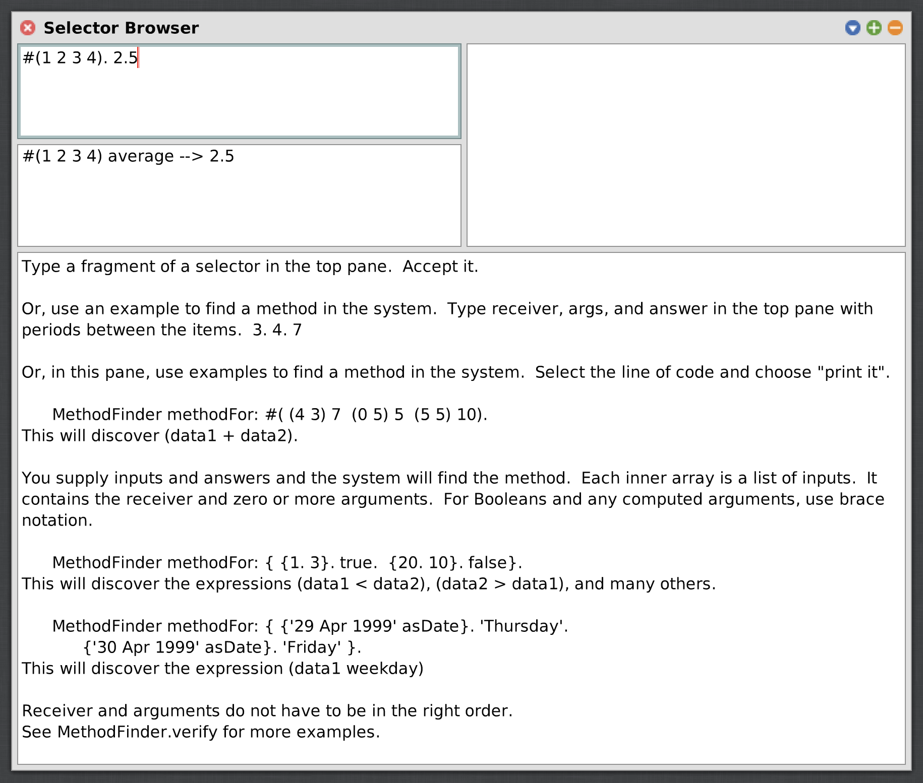 Squeak Selector Browser