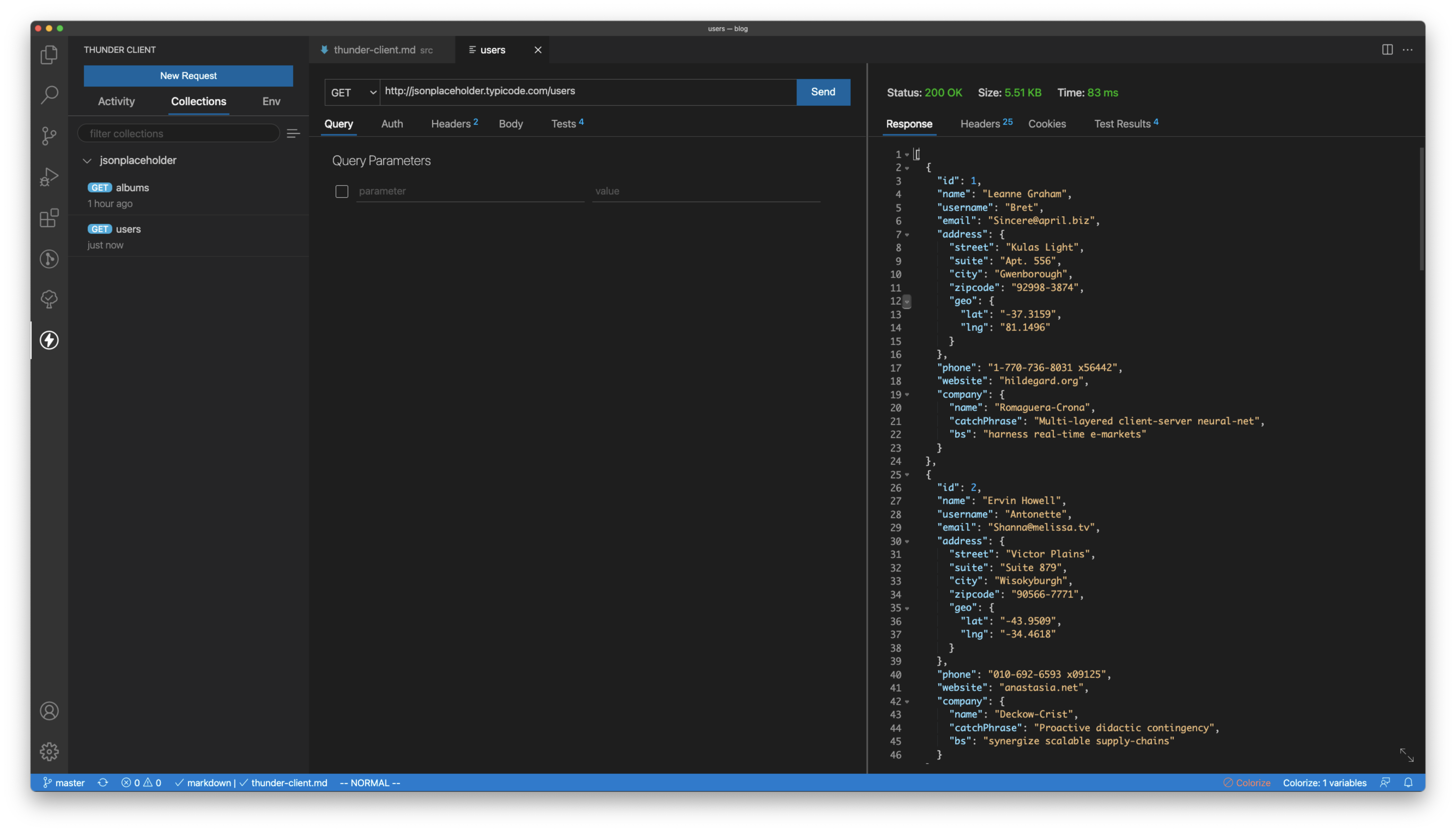 Thunder Client Thunder Client