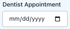 Web Awesome date input