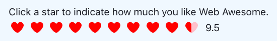Web Awesome rating