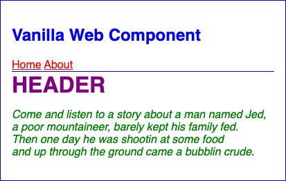 Web Component slots and parts
