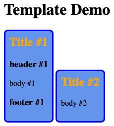 Web Components and templates