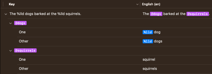 Xcode Strings Catalog plurals Xcode Strings Catalog plurals